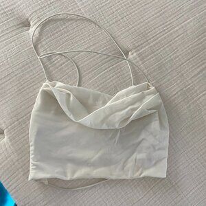 Tiger Mist Cowl Neck White Tank